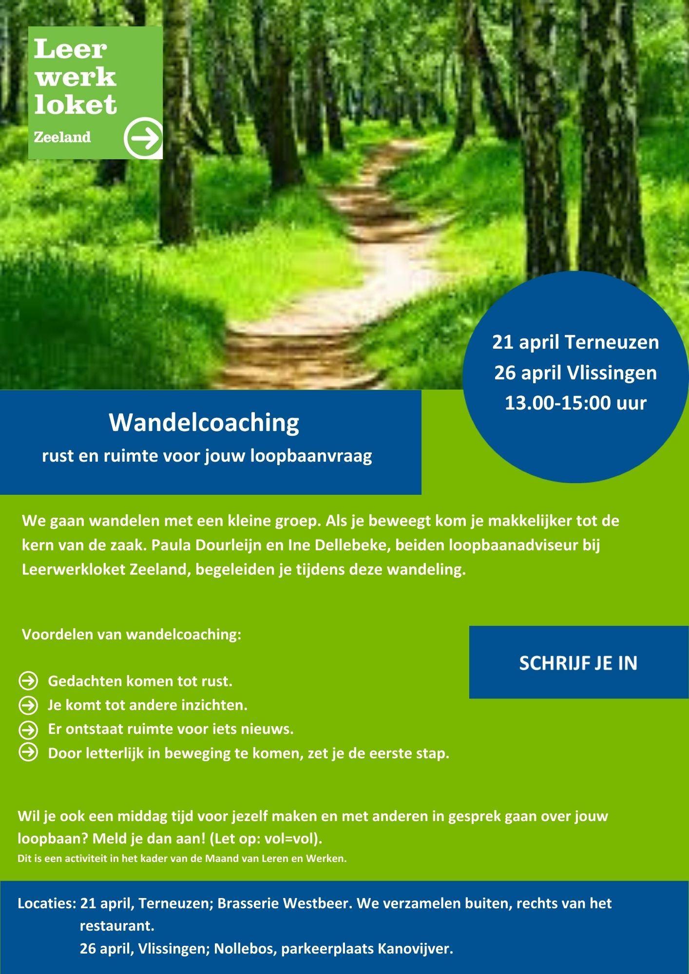 Flyer Wandelcoaching Zeeland